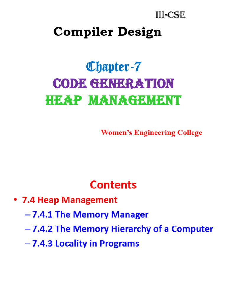 Unit v 4_Runtime Environment Heap Management | PDF | Computer Data ...