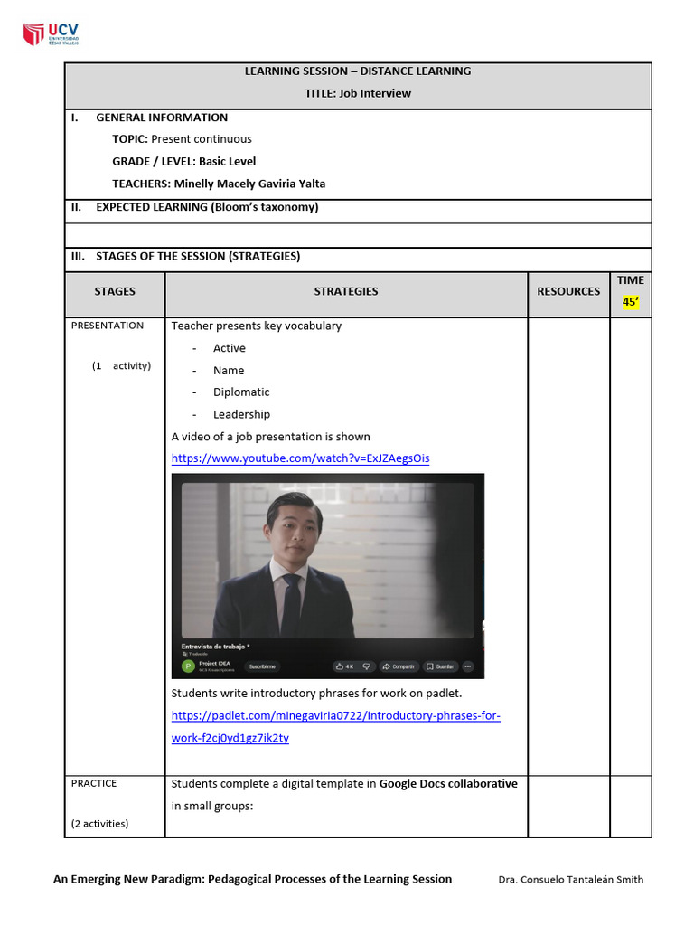 Lesson Plan Template Distance Learning | PDF | Pedagogy | Human ...