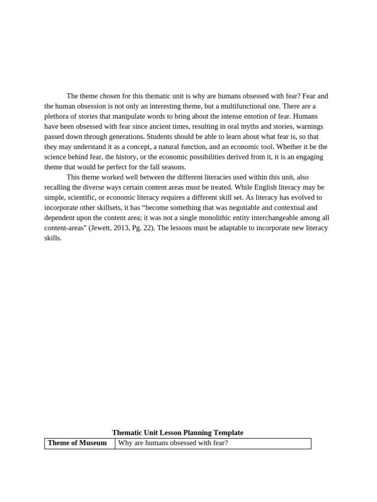 Museum Planning Template - Copy | PDF | Fear | Learning