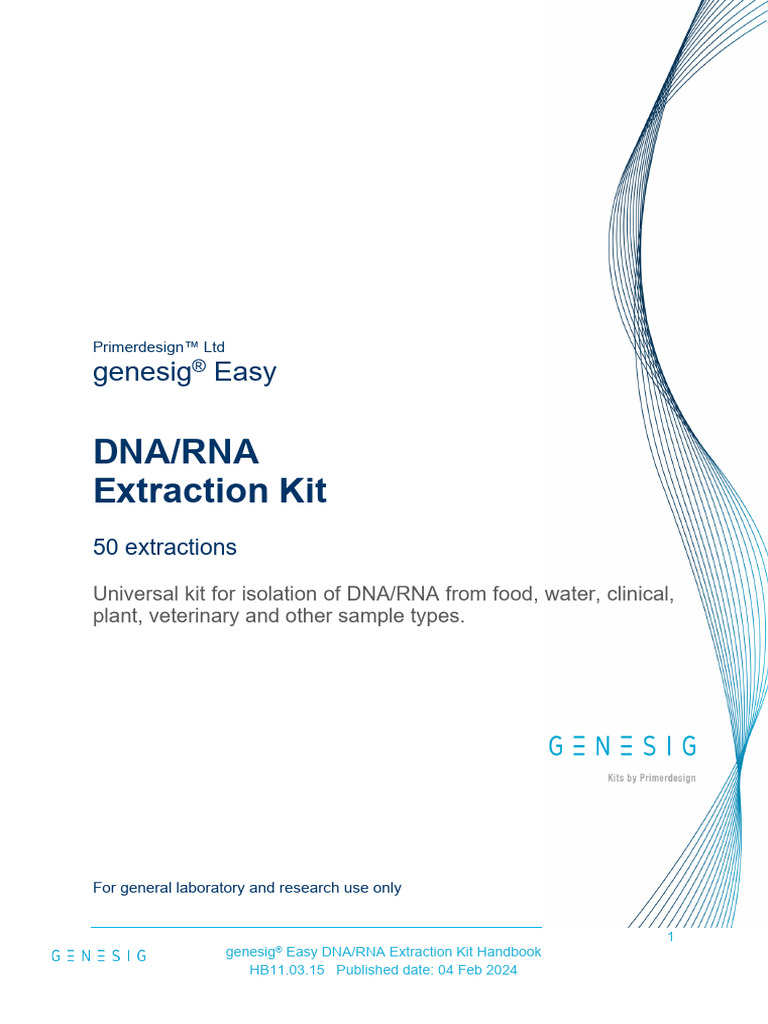 Genesig Easy Extraction | PDF | Lysis | Blood Plasma