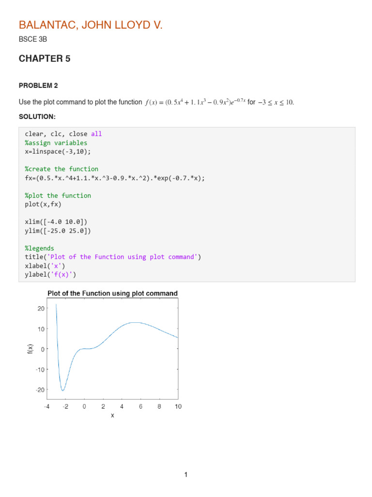 Balantac, John Lloyd Chapter 5 | PDF | Equations | Function (Mathematics)