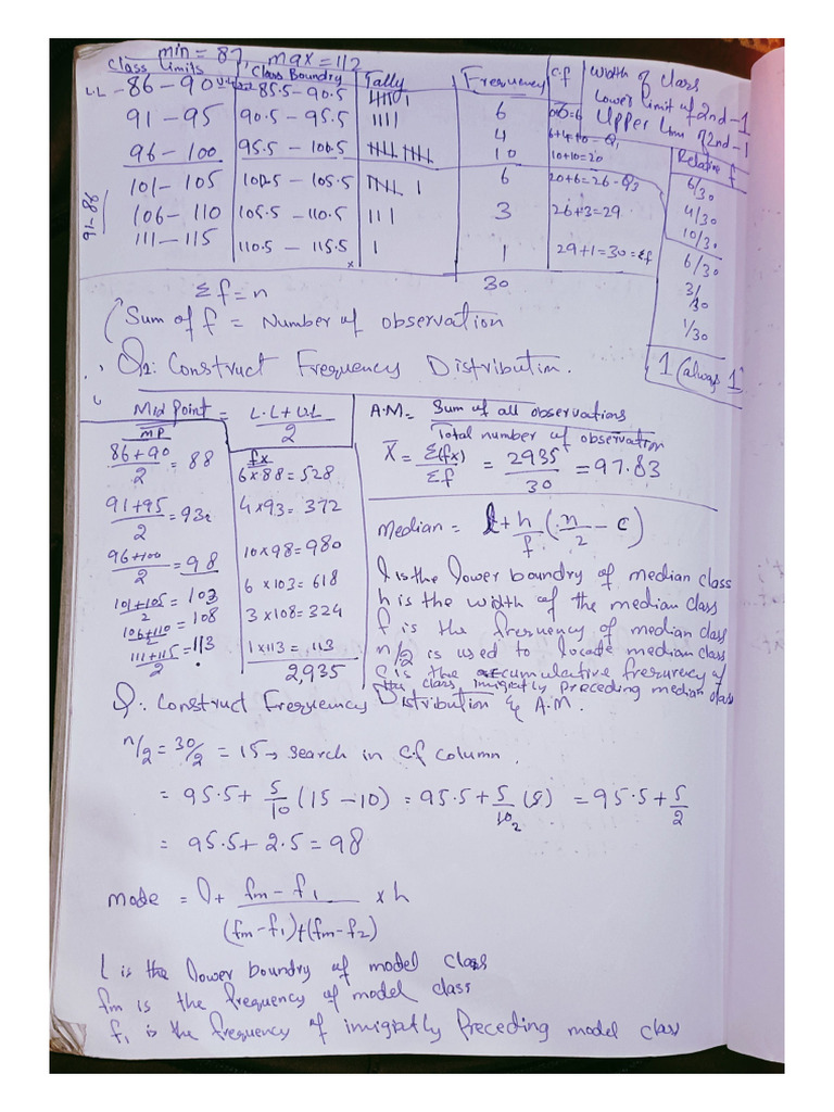 Statistics Notes | PDF