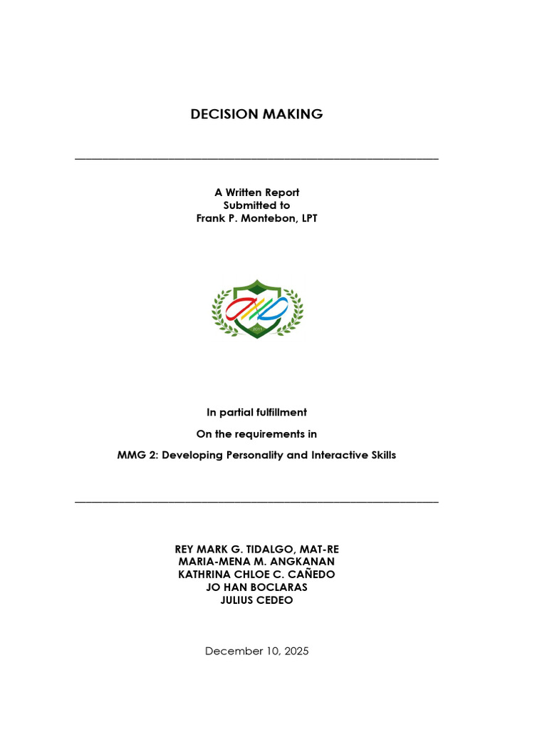 GROUP-4-DECISION-MAKING-REPORT (1) | PDF