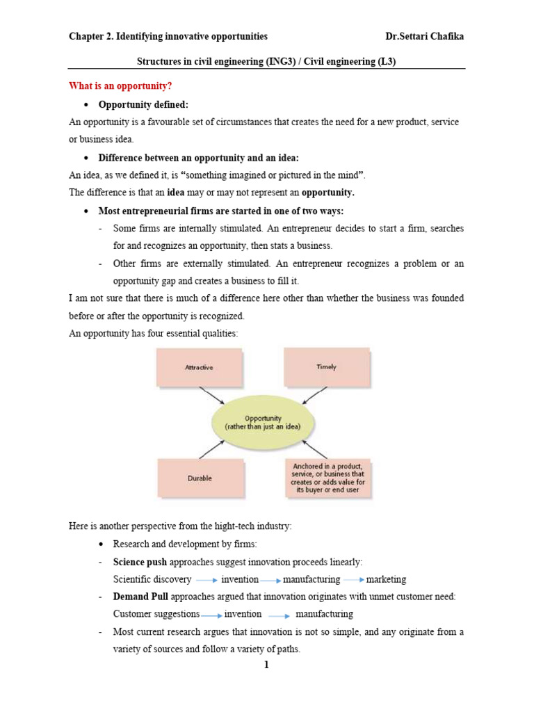 Chapter 2-Identifying Innovative Opportunities | PDF | Brainstorming ...
