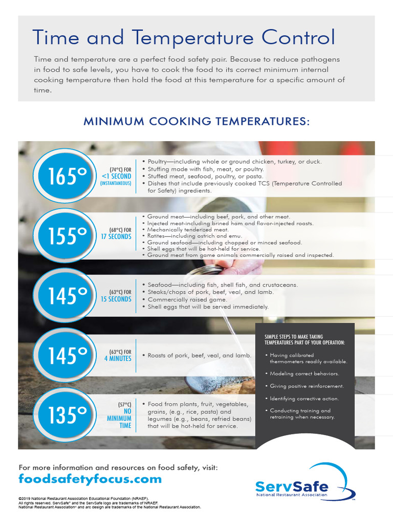 Servsafe Time-and-Temperature-Control Chart | PDF | Foods