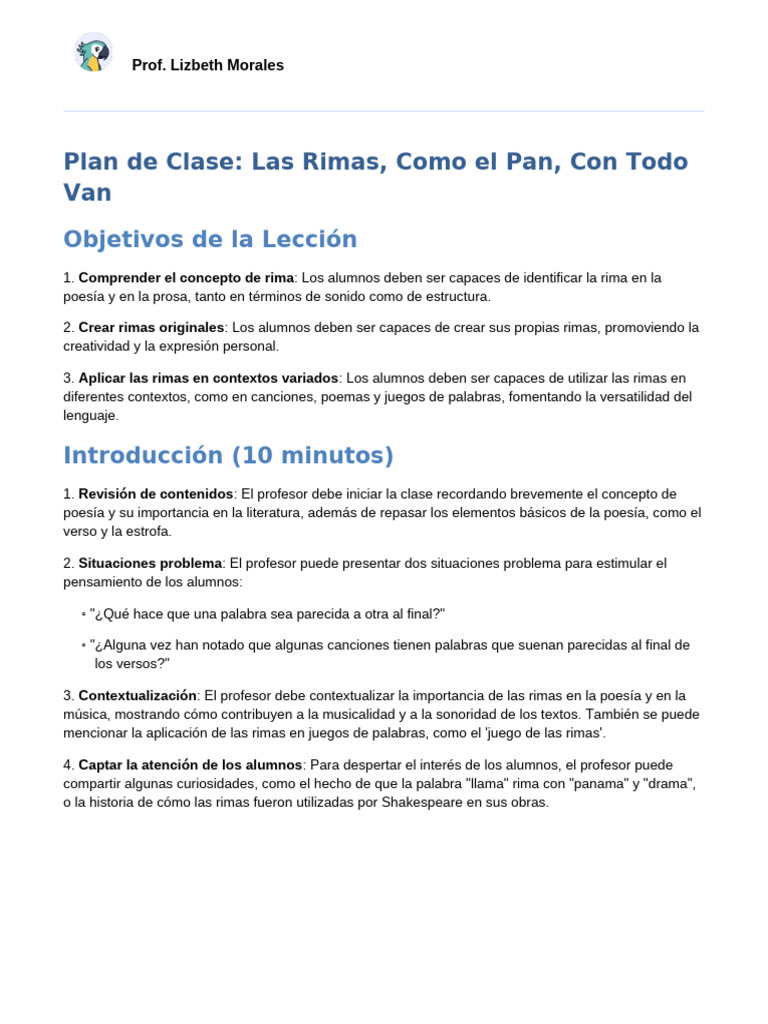 Las Rimas y Su Aplicación | PDF | Poesía | Cognición