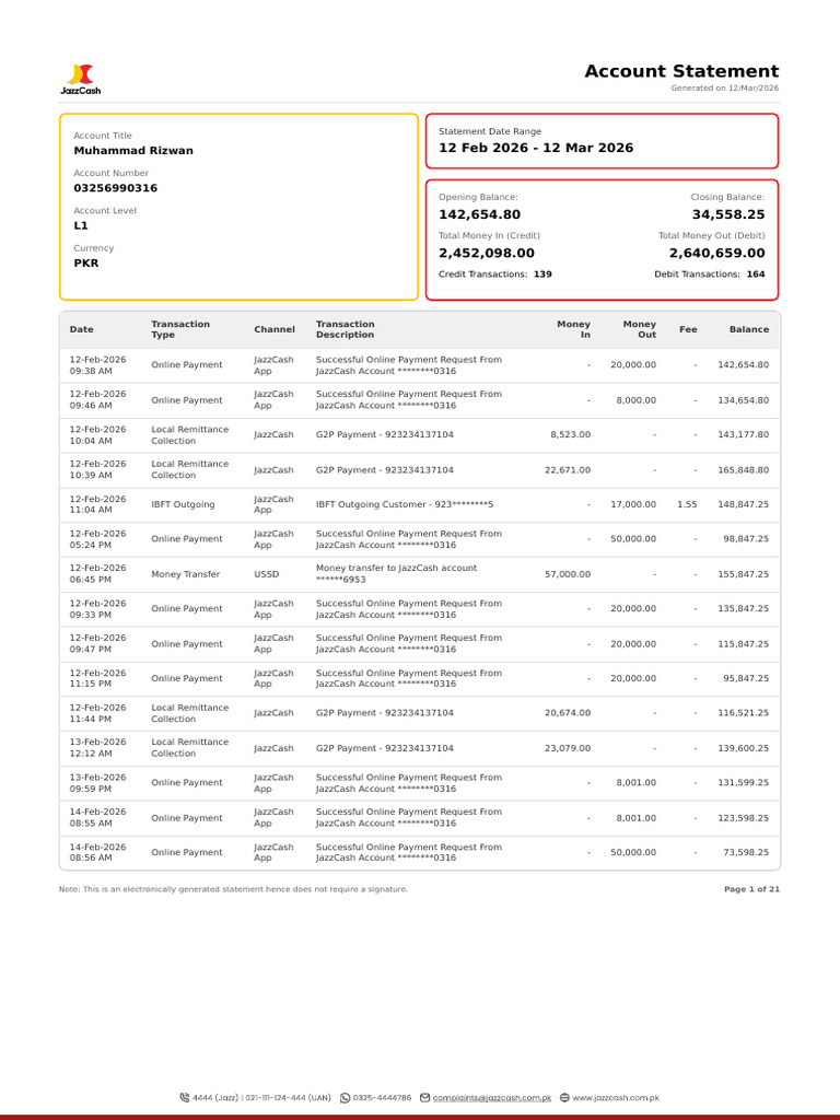 Account Statement | PDF | Wire Transfer | Remittance