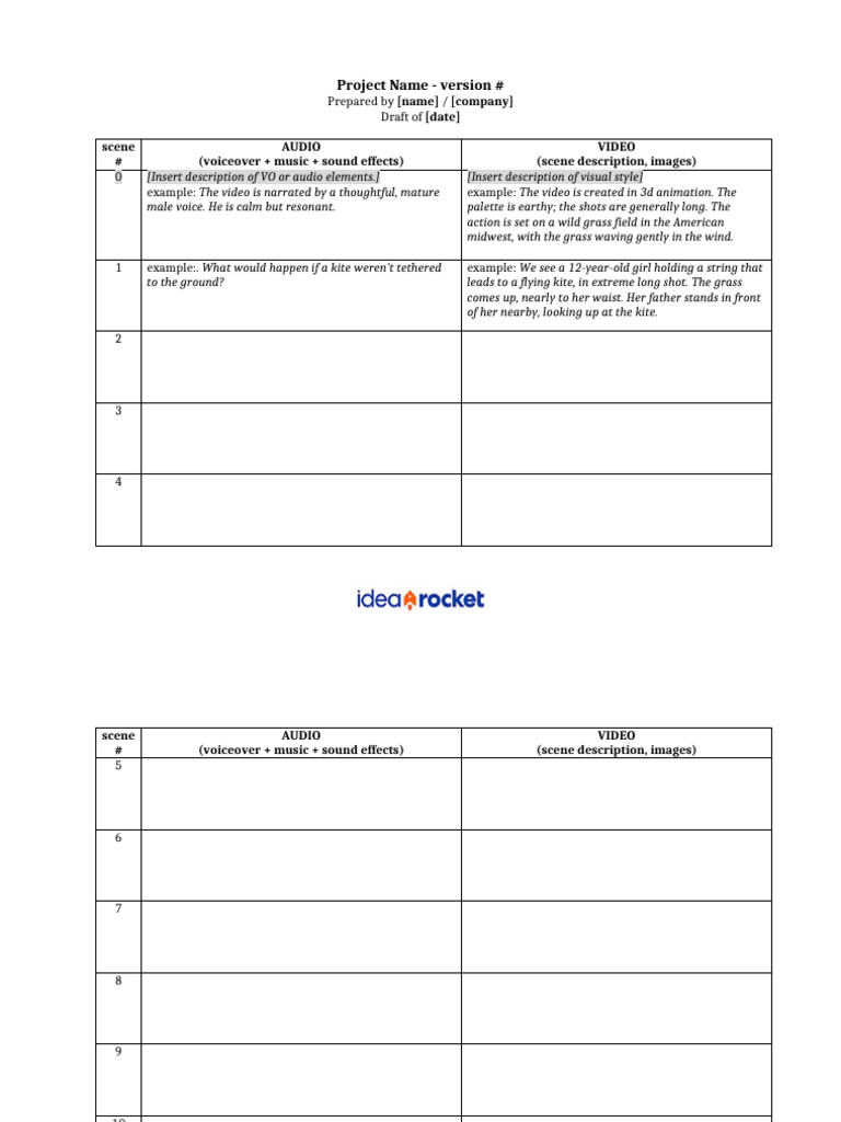 Downloadable AV Script Template | PDF