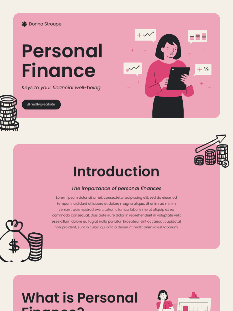 Pink and Black Flat Personal Finance Presentation | PDF