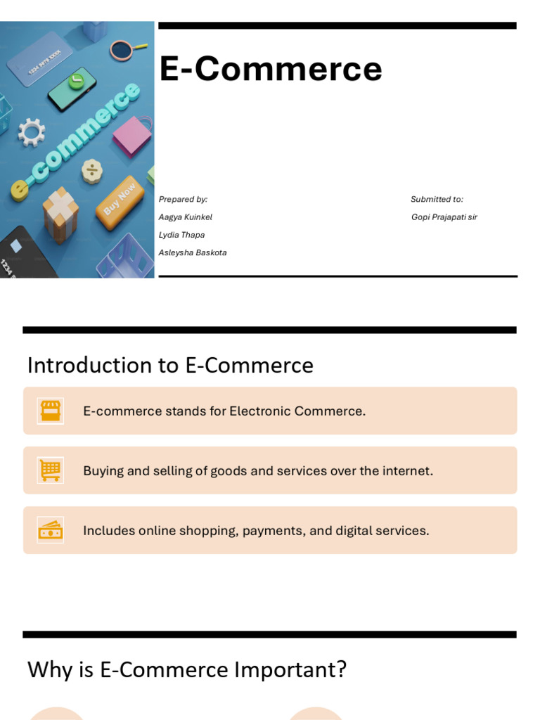 Presentation(Ecommerce) | PDF | E Commerce | Online Shopping