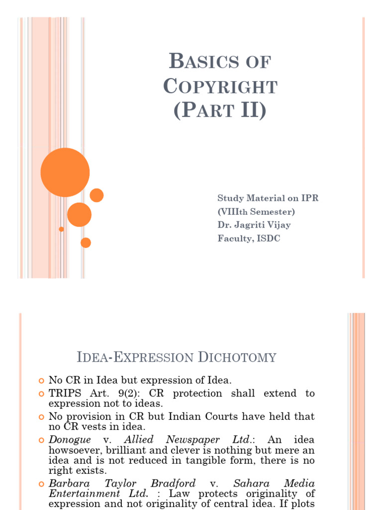 Basics of Copyright(Part 2) | PDF
