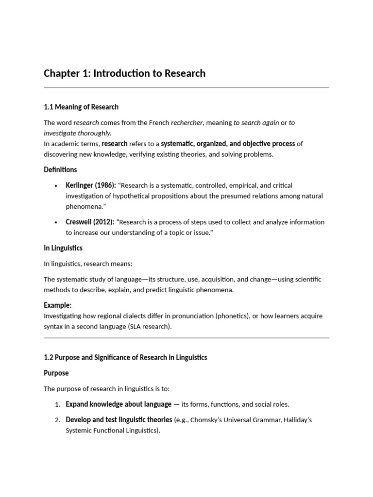 Chapter 1 to 4 Research | PDF | Qualitative Research | Methodology