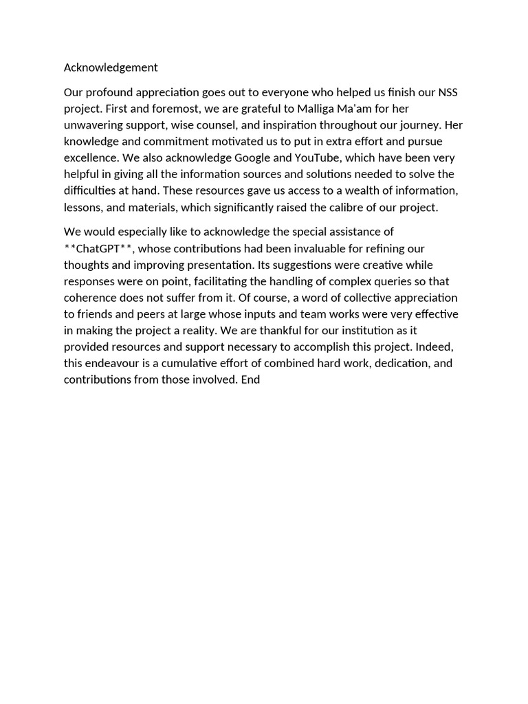 Acknowledgement (1) | PDF