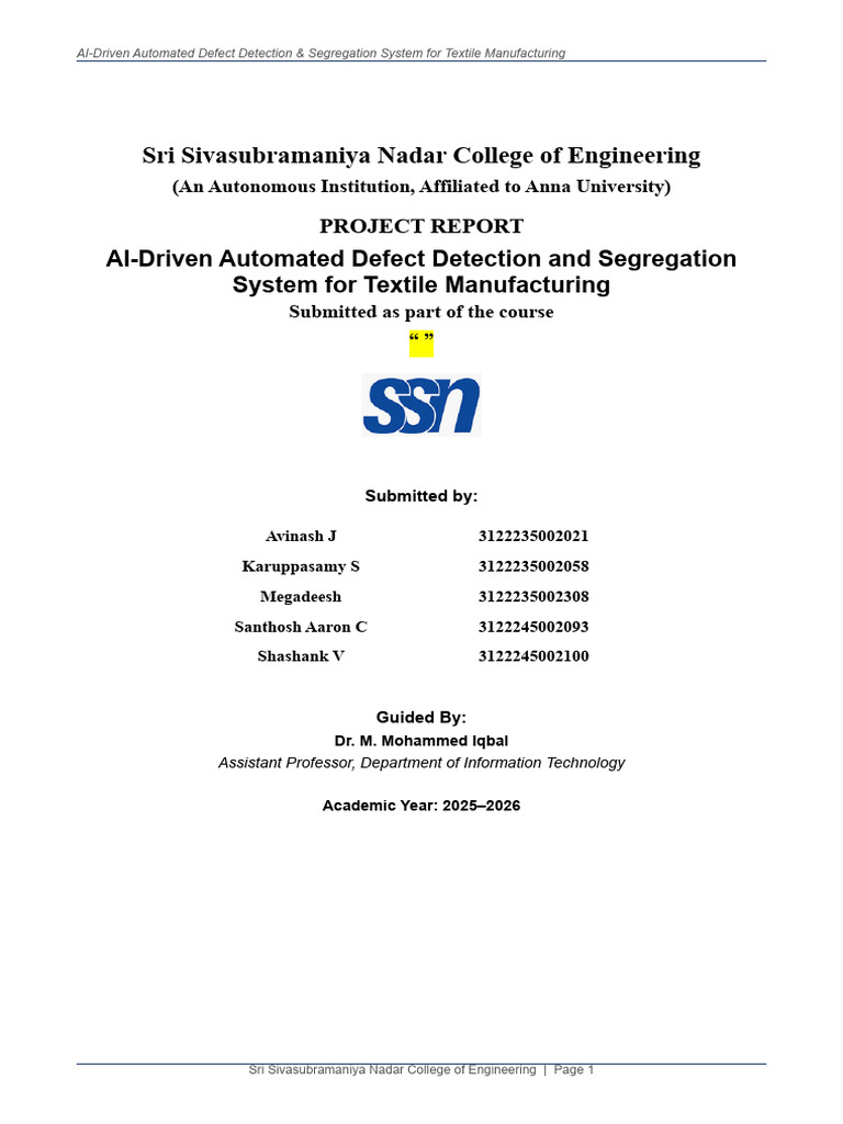 Manufacturing 20 Report | PDF | Deep Learning | Machine Learning