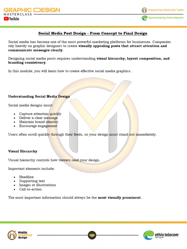 9. Social Media Post Design - From Concept to Final Design | PDF