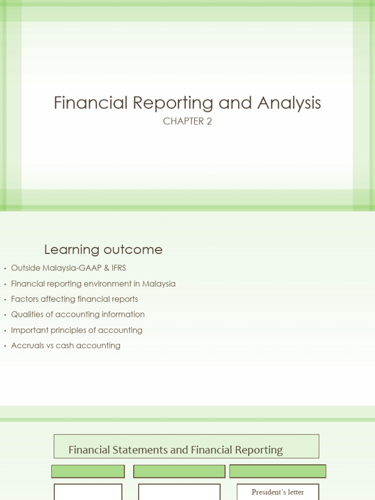 Topic 2 Financial Reporting Environment | PDF