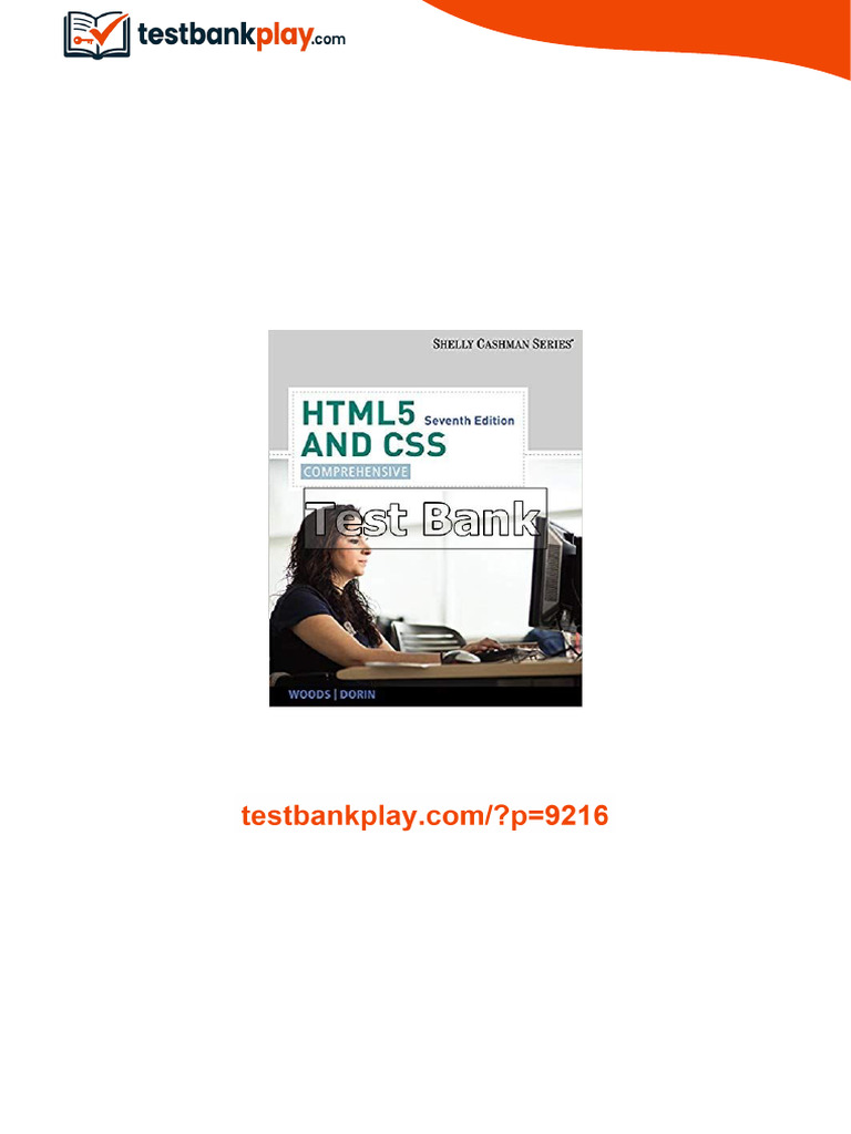 HTML5 and CSS Comprehensive 7th Edition Woods Test Bank Official ...