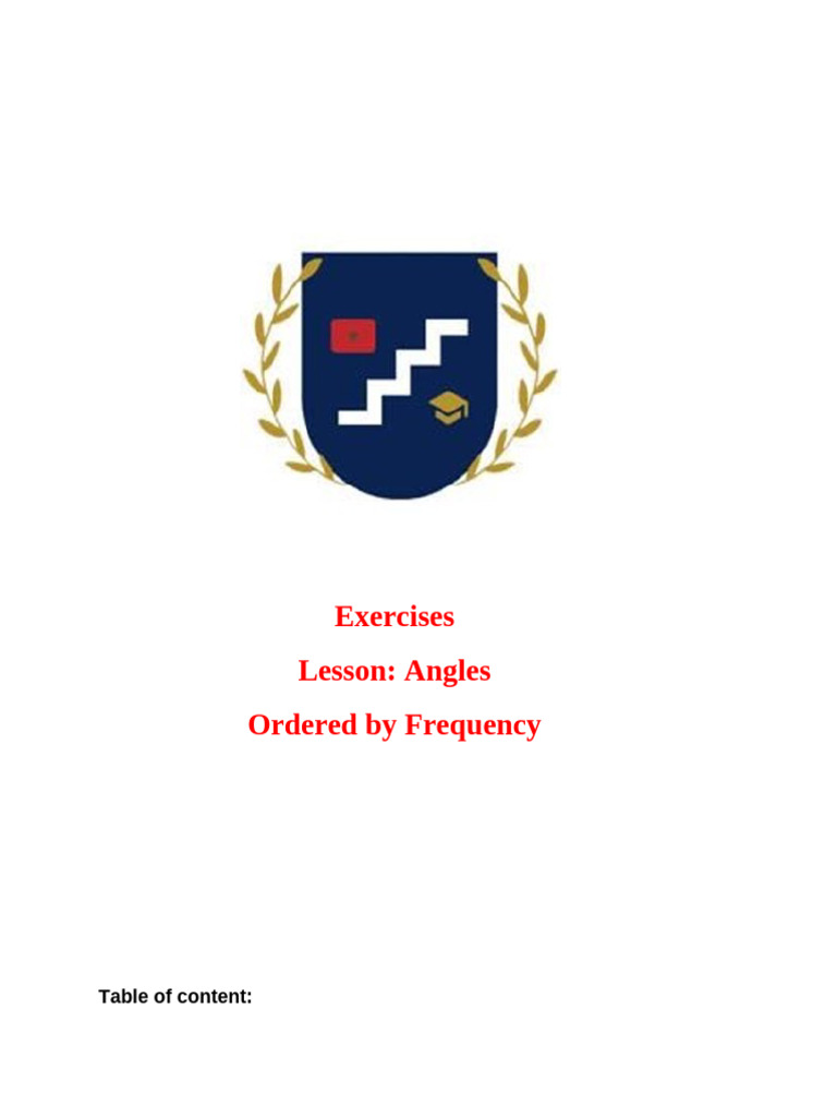 Angles - Exercises + Solutions | PDF
