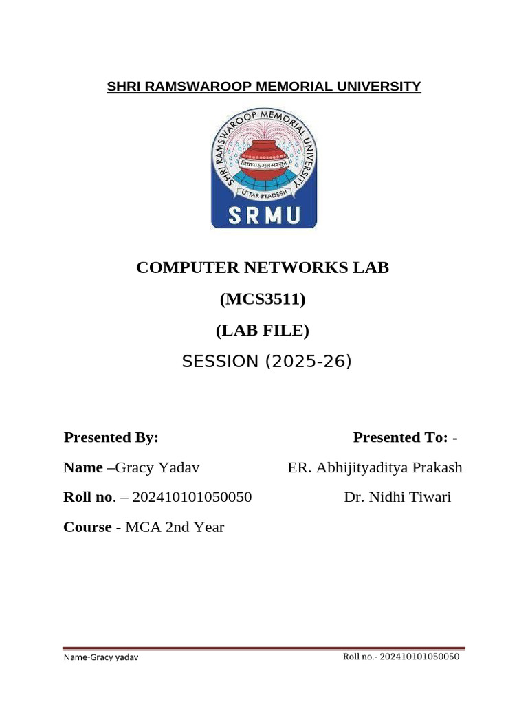 Computer Network Lab Activity by Gracy1 | PDF | Ip Address | Network ...