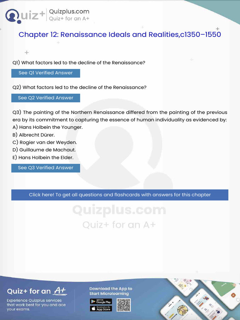 What Factors Led To The Decline of The Renaissance | PDF | Age Of ...