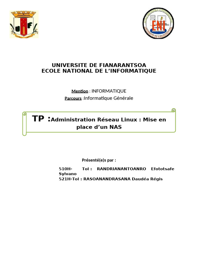 Rapport TP Reseaux Version Final | PDF | Serveur (Informatique) | Sécurité