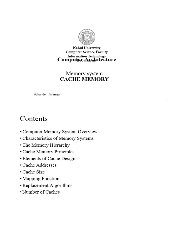 Open Memory System-3 | PDF | Cpu Cache | Computer Data Storage