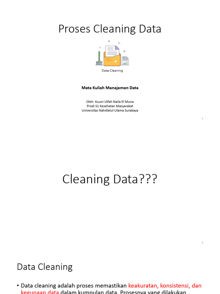 TM 6 Cleaning Data Process | PDF