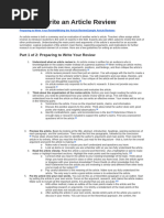 Writing an APA Journal Article Review | PDF | Apa Style | Academic Journal