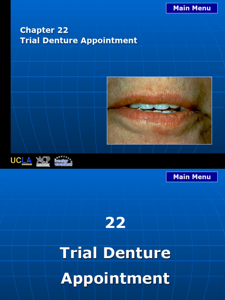 Trial Denture Appt | PDF | Dentistry Branches | Mouth
