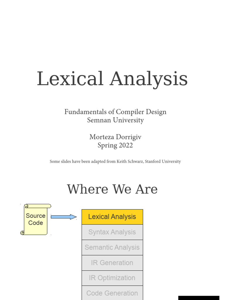 Lexical Analysis | PDF | Computing | Theoretical Computer Science