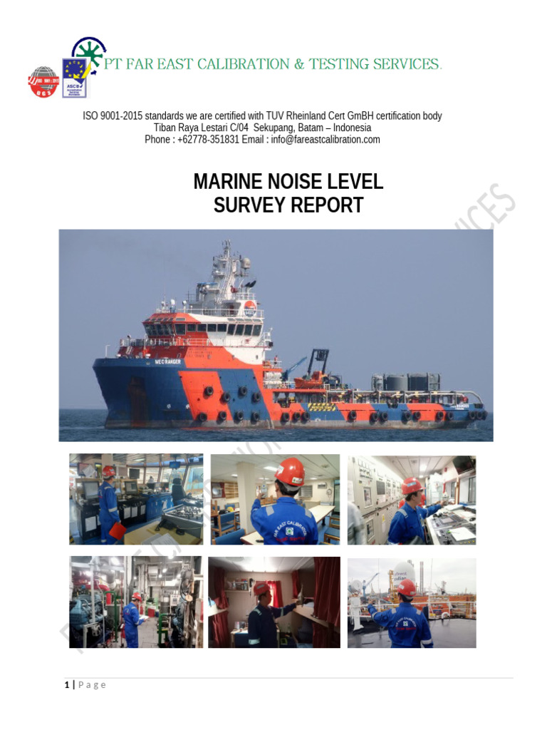 Cert - Noise Survey Meo Ranger | PDF | Noise | Hearing Loss