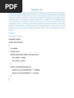 Java Program for Student Details | PDF