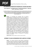 2011 - ANGHINONI et al. - CICLAGEM DE NUTRIENTES EM INTEGRAÇÃO LAVOURA-PECUÁRIA