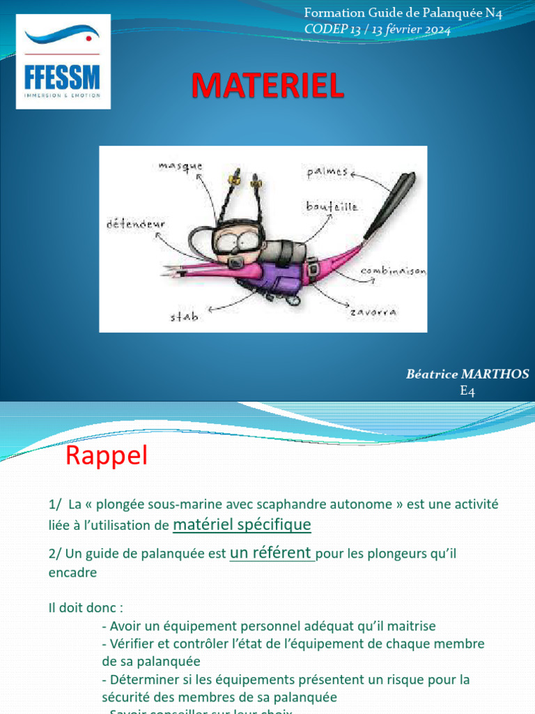 Matériel N4 - Total BM | PDF | Piston | Plongée en scaphandre autonome