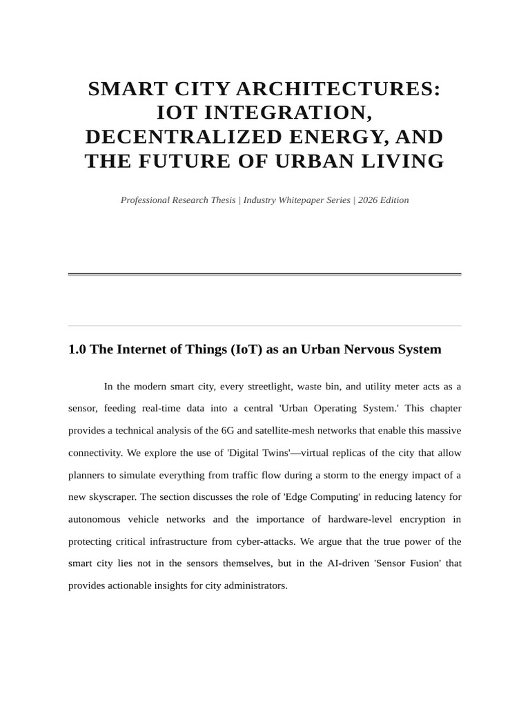 Architectures of the Smart City Future | PDF | Distributed Generation