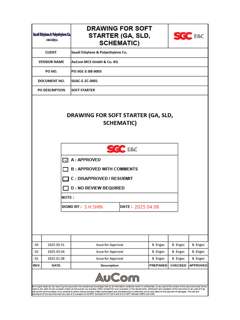 Sgac-e-zc-0001 03 Drawing for Soft Starter Ga Sld Schematic Ifa A | PDF ...