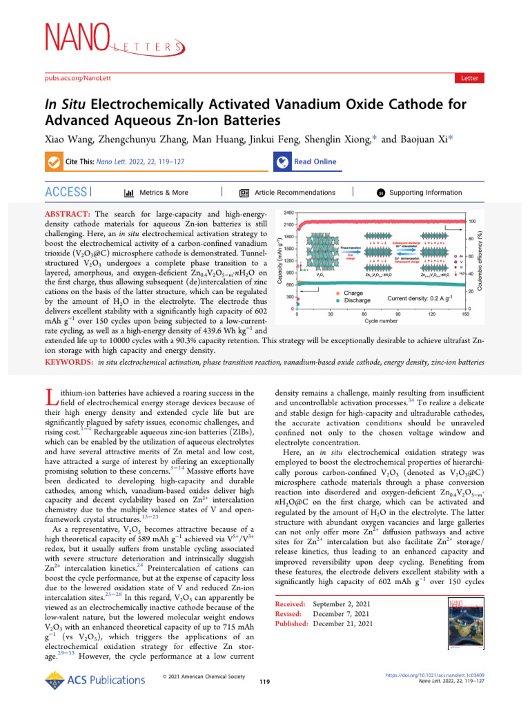 Wang 2021 | PDF | Lithium Ion Battery | Electrochemistry