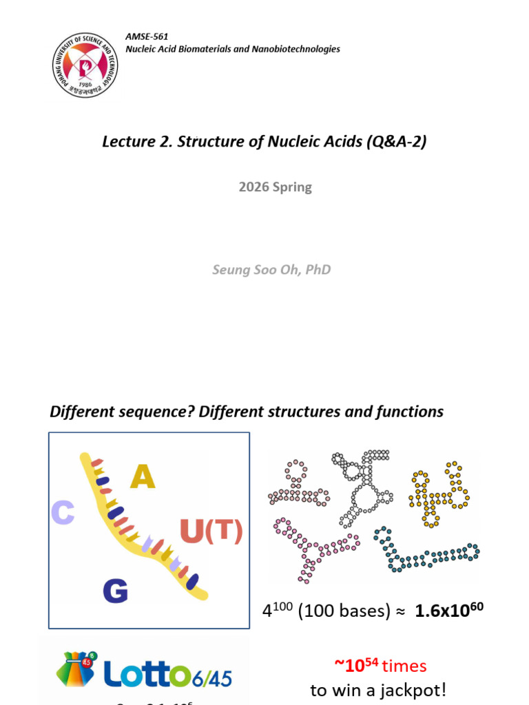 2. Structure of Nucleic Acids(QA-2) | PDF