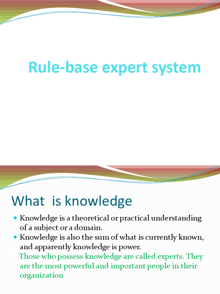 Rule-base expert system | PDF | Knowledge | Cognition