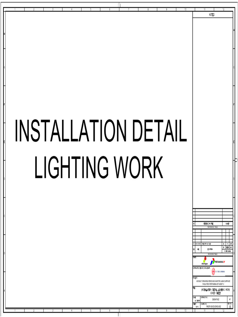 RKSF-00-EO-DWG-002 Drawing Installation Detail Lighting Work | PDF