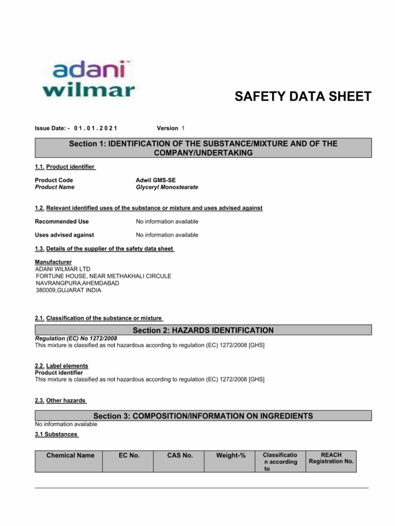 GMS-SS MSDS | PDF