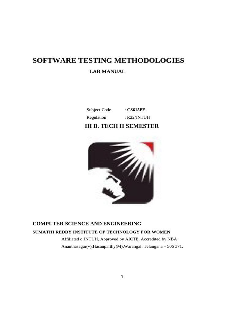 Stm Lab Manual-R22 | PDF | Software Testing | Databases