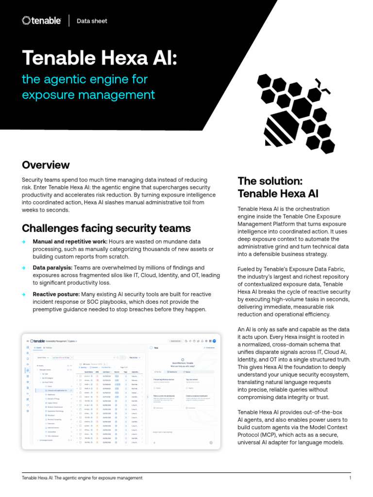 Data Sheet Hexa Ai the Agentic Layer for Exposure Management | PDF ...