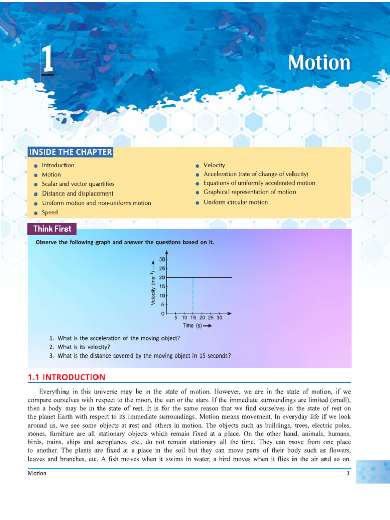 Physics Class 9 Reference Motion | PDF