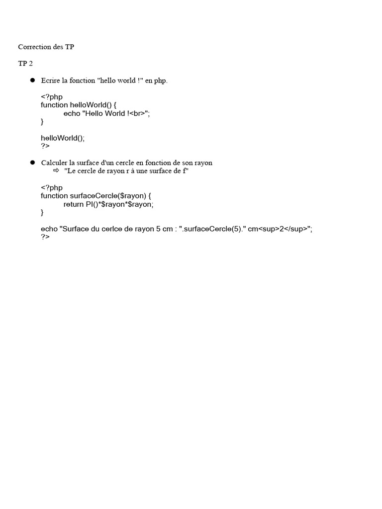 Correction Des TP | PDF