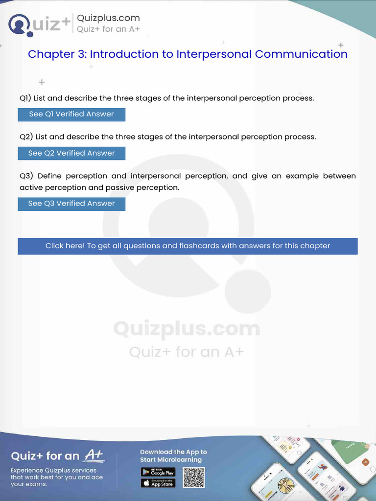 List and Describe the Three Stages of the Interpersonal Perception ...