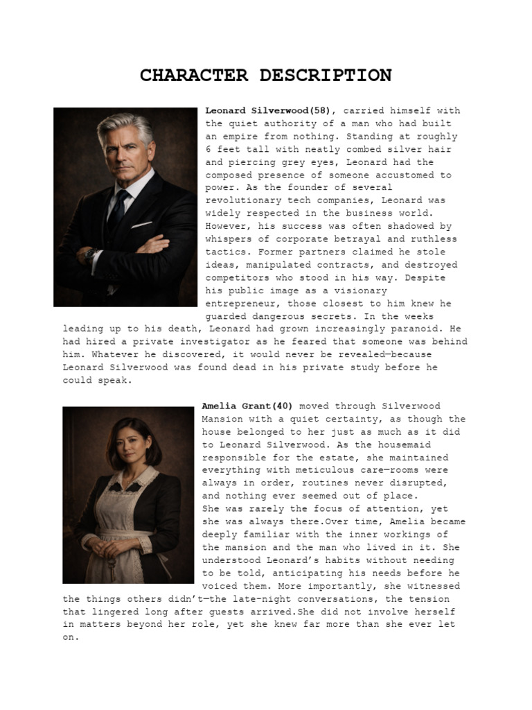 Character Description(Phase 1) | PDF