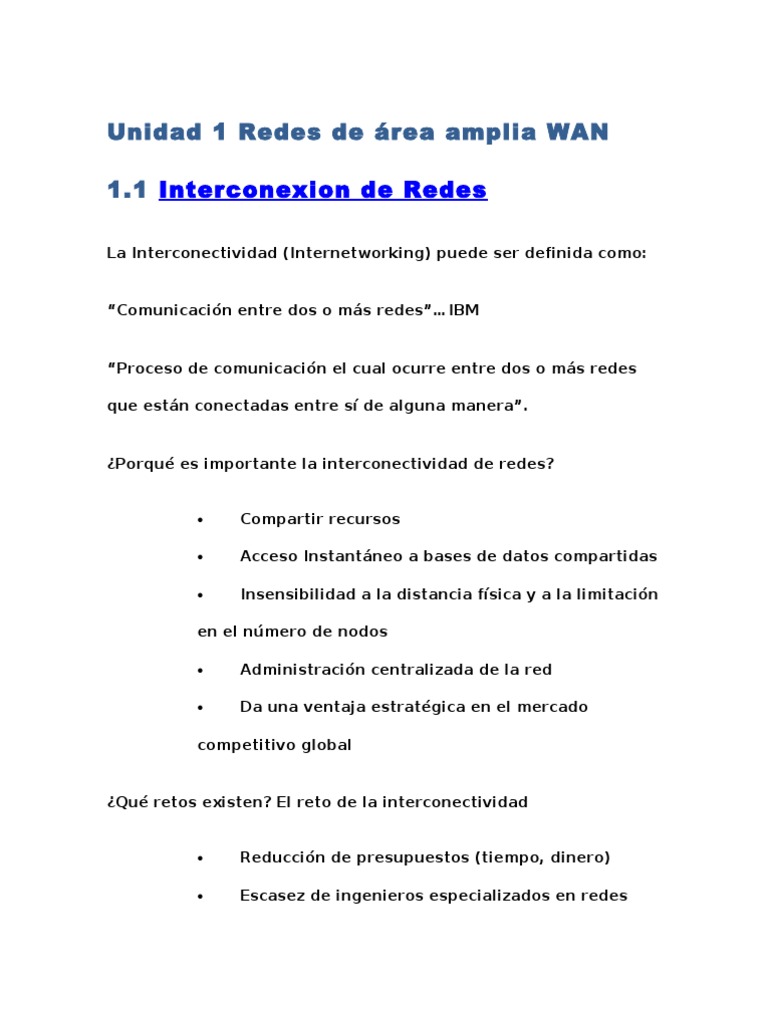 Interconectividad de Redes | PDF | Protocolos de comunicaciones | Redes ...