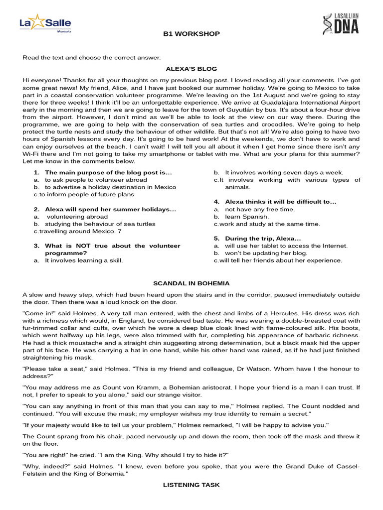 b1 Workshop | PDF