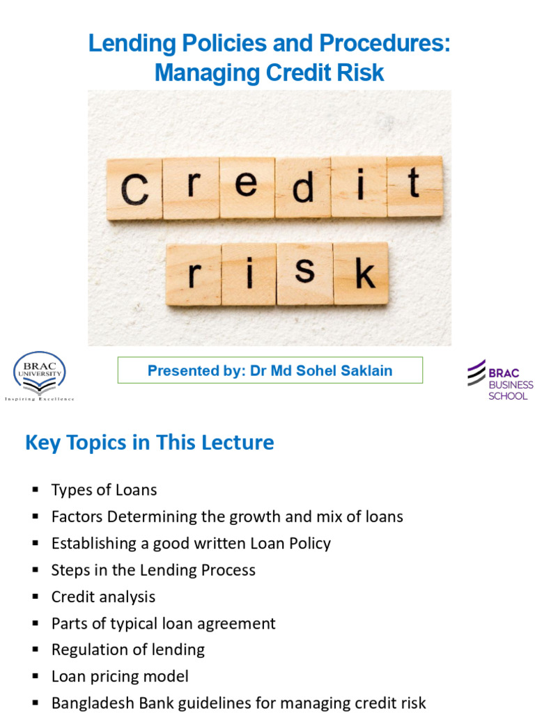 6. Lending Policies and Procedures (Managing Credit Risk) | PDF | Loans ...
